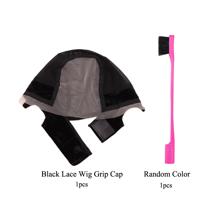Female Headband Wig Cap Hd Lace Wig Cap For Wig Making U Part Wig Caps With Adjustable Velvet Wig Grip To Wear Wig Nude Hair Net