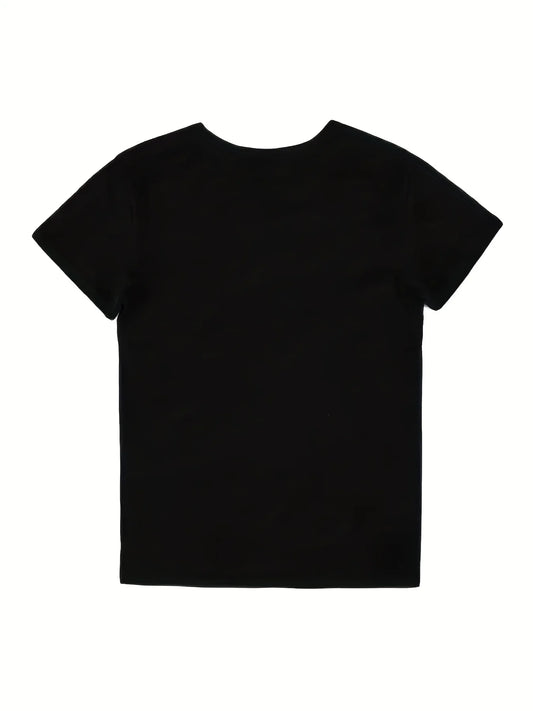 Juneteenth Print T-Shirt, Short Sleeve Crew Neck Casual Top For Summer & Spring, Women's Clothing