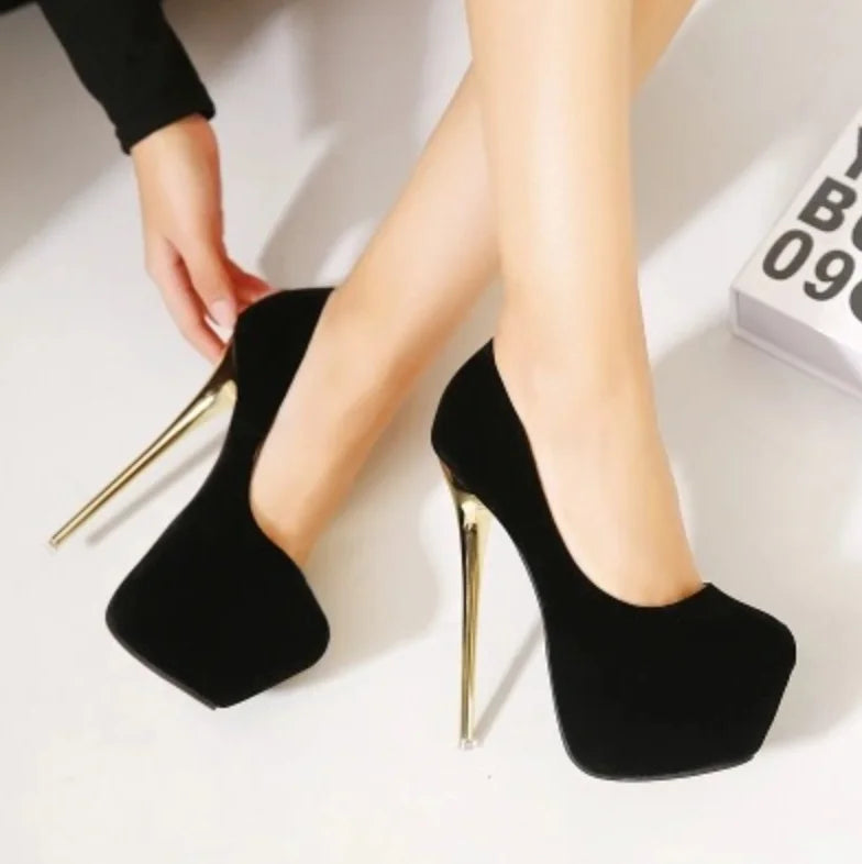 Liu Ming New Arrival Sexy Women Party Banquet Elegant Velvet High Heels Womens Shoes