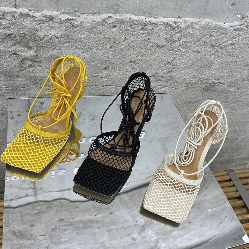 Wholesale Hot Selling Custom logo Fashion Female Green Luxury Designer Shoes Ladies Women Heels Heeled Sandals