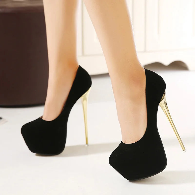 Liu Ming New Arrival Sexy Women Party Banquet Elegant Velvet High Heels Womens Shoes
