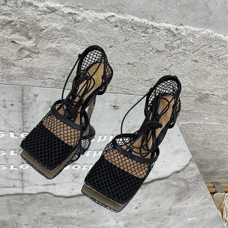 Wholesale Hot Selling Custom logo Fashion Female Green Luxury Designer Shoes Ladies Women Heels Heeled Sandals