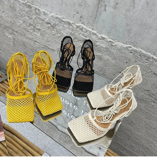 Wholesale Hot Selling Custom logo Fashion Female Green Luxury Designer Shoes Ladies Women Heels Heeled Sandals