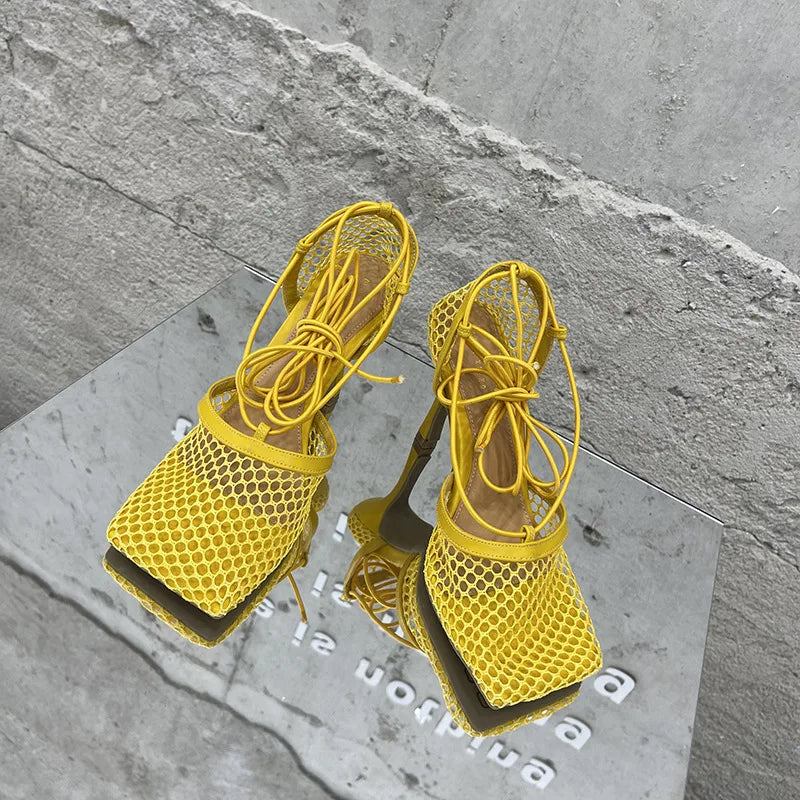 Wholesale Hot Selling Custom logo Fashion Female Green Luxury Designer Shoes Ladies Women Heels Heeled Sandals