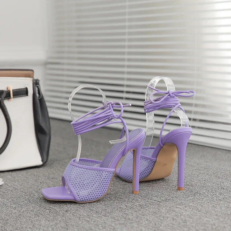 Wholesale Hot Selling Custom logo Fashion Female Green Luxury Designer Shoes Ladies Women Heels Heeled Sandals