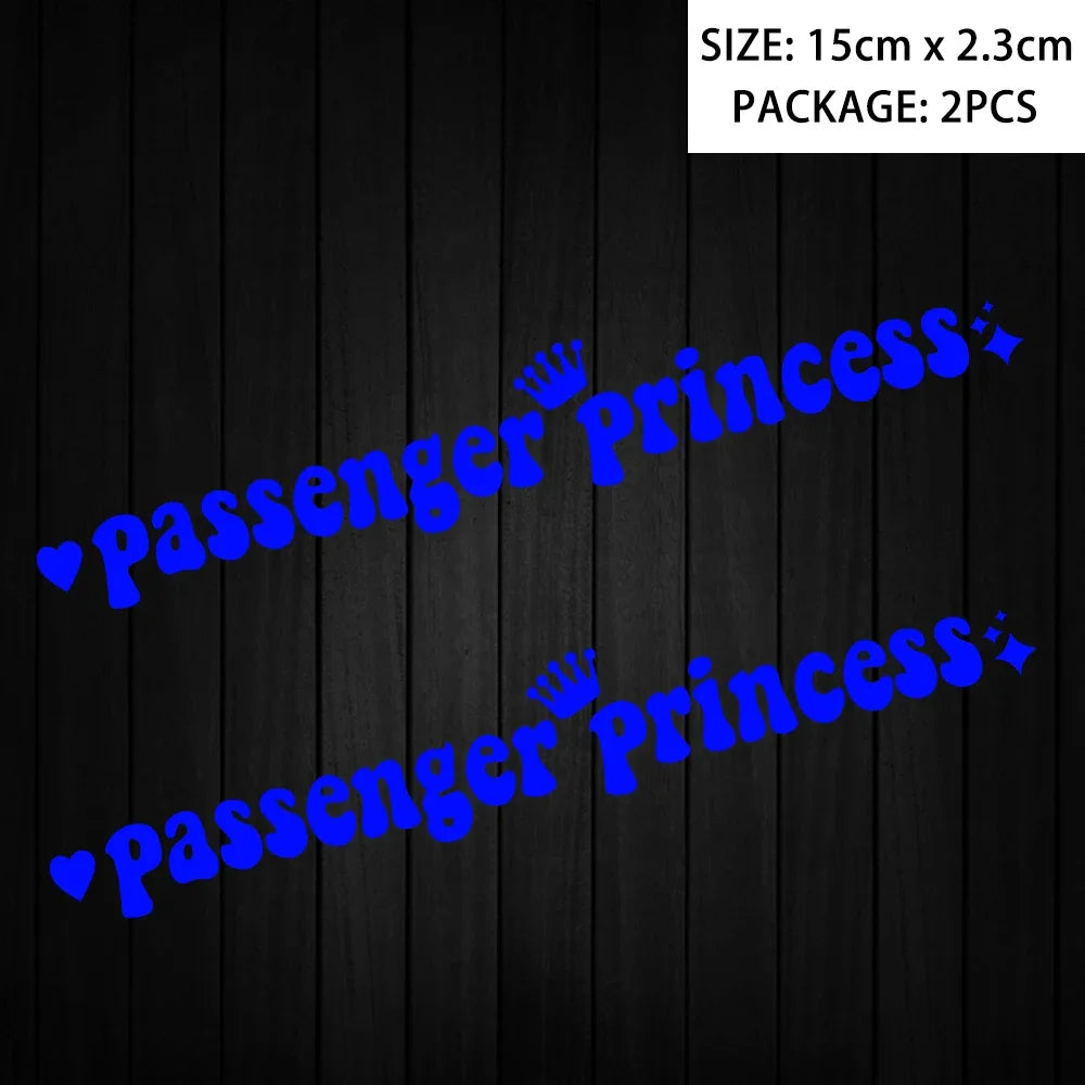 Passenger Princess Reflective Moto Stickers Decor Motorcycle Scooter Auto Body Head Windshield Tank Fender Accessories Decal