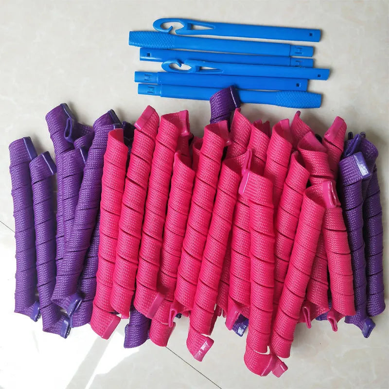 Curling iron magic spiral curler hair styling tool DIY hair curlers no hair heat curlers and styling hooks soft lazy New curly