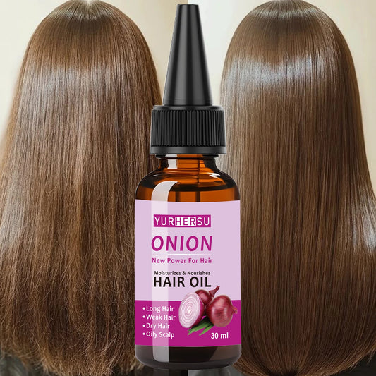 Onion Hair Oil for Growth, Stops Baldness, Promotes Healthy & Shiny Hair, 100% Pure Natural Hair Care Treatment