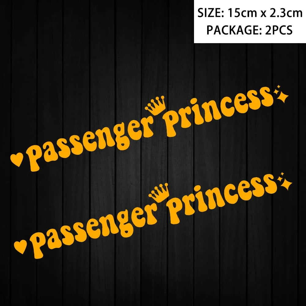 Passenger Princess Reflective Moto Stickers Decor Motorcycle Scooter Auto Body Head Windshield Tank Fender Accessories Decal