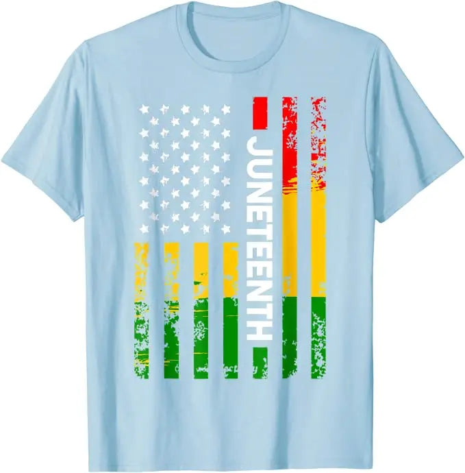 Juneteenth Blackity Heartbeat Black History African America T-Shirt Breaking Every Chain Since 1865 June 19 US Flag Tee Top