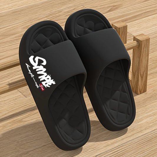 Four-Season Men's Fashion Slippers, Waterproof, Non-Slip, Casual, Soft, Breathable Bathroom Slippers, Suitable for Bathroom, Swimming, Indoor Use