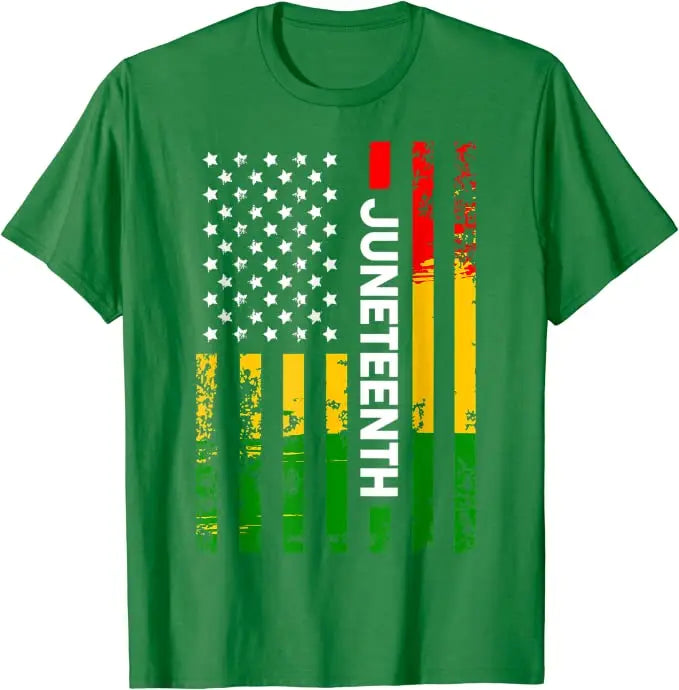 Juneteenth Blackity Heartbeat Black History African America T-Shirt Breaking Every Chain Since 1865 June 19 US Flag Tee Top