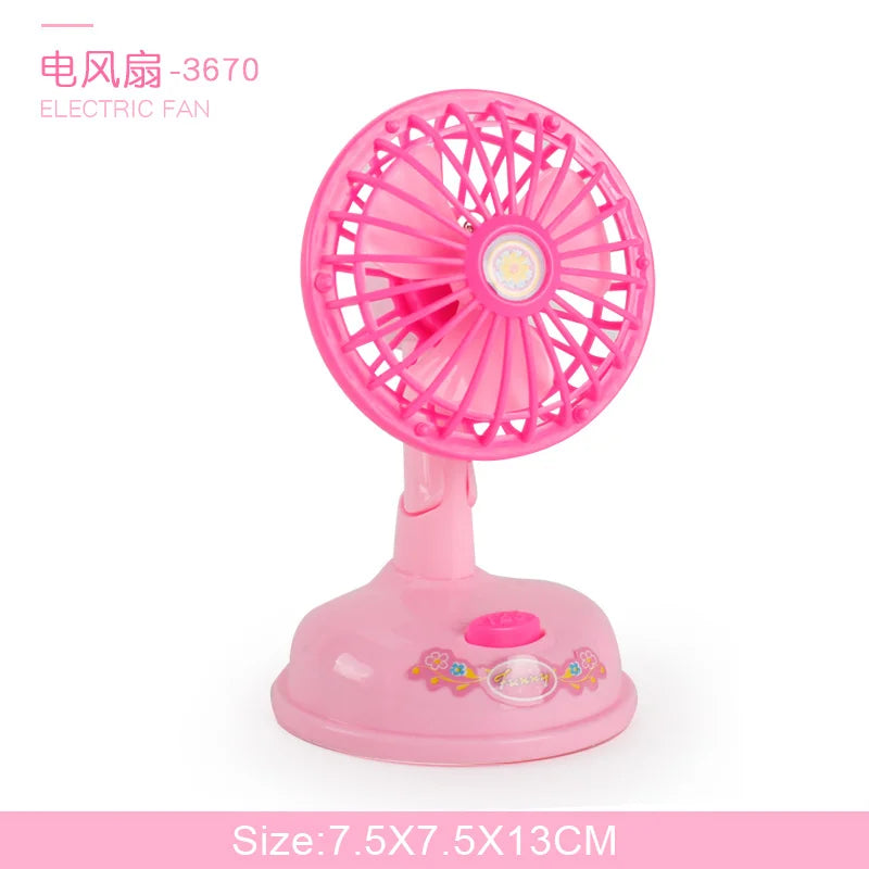 Children's Simulated Kitchen Play House Small Appliances Refrigerator Microwave Hair Dryer Coffee Machine Electric Kettle Toys