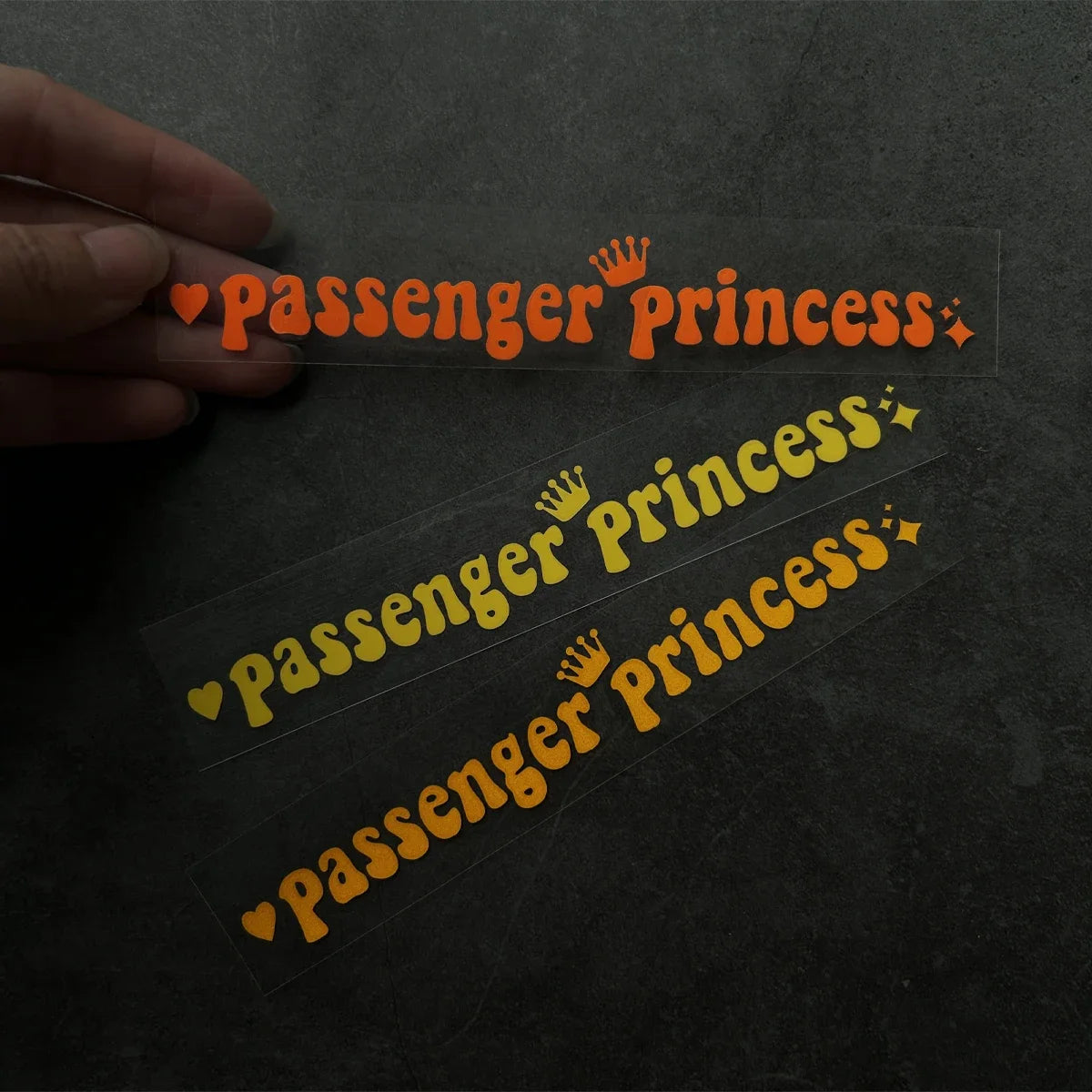 Passenger Princess Reflective Moto Stickers Decor Motorcycle Scooter Auto Body Head Windshield Tank Fender Accessories Decal
