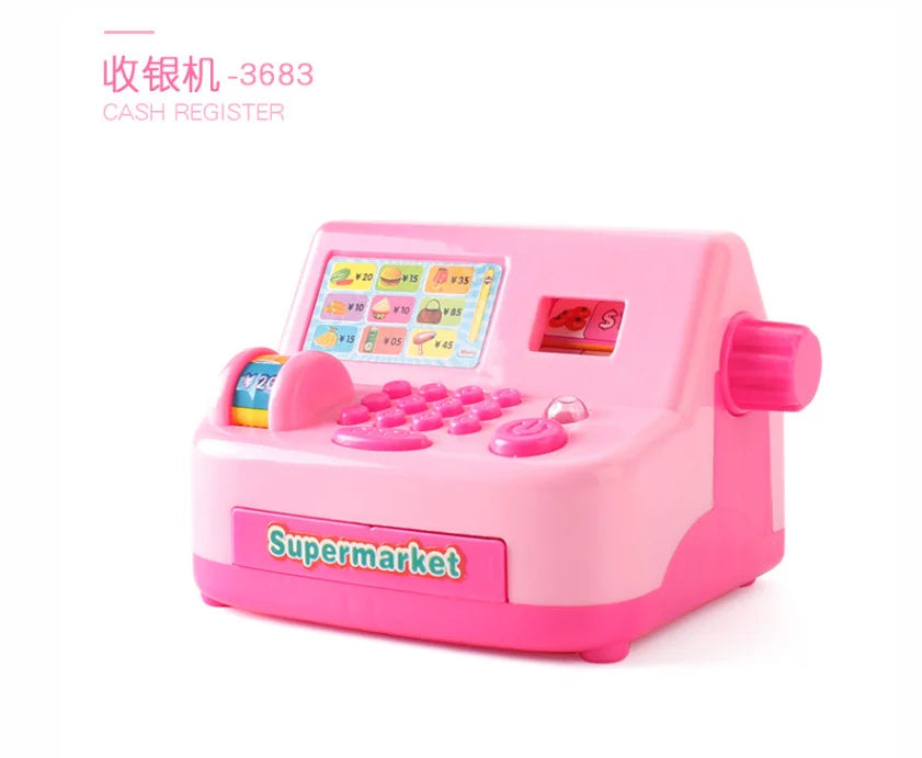 Children's Simulated Kitchen Play House Small Appliances Refrigerator Microwave Hair Dryer Coffee Machine Electric Kettle Toys