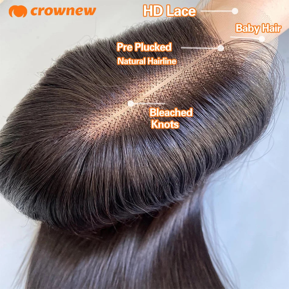 Straight Lace Front Wigs Human Hair 13x4 13x6 HD Lace Frontal Wigs Human Hair 200% Real 34" Straight Human Hair Wigs Pre plucked