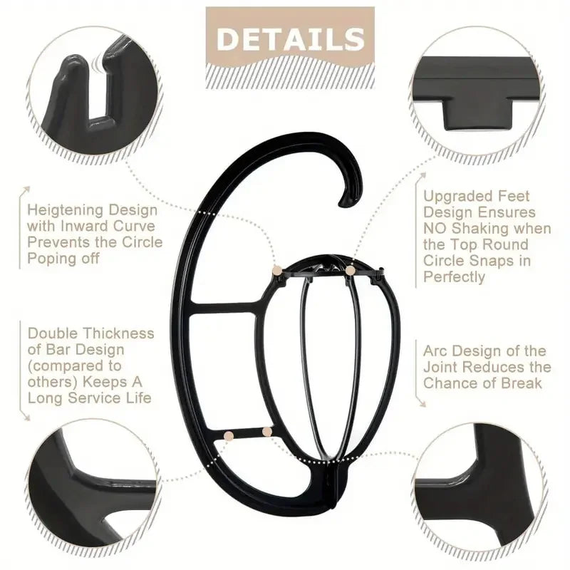 Wig Hanger Portable Hanging Wig Stand for Wigs Collapsible Wig Durable Wig Hanging stand Collapsible Wig