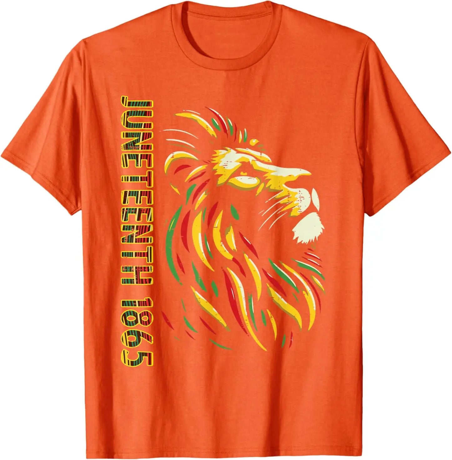 "Juneteenth 1865 African Lion" Freedom Celebration Graphic Tee Men Women Vintage June 19th T-shirts Gifts