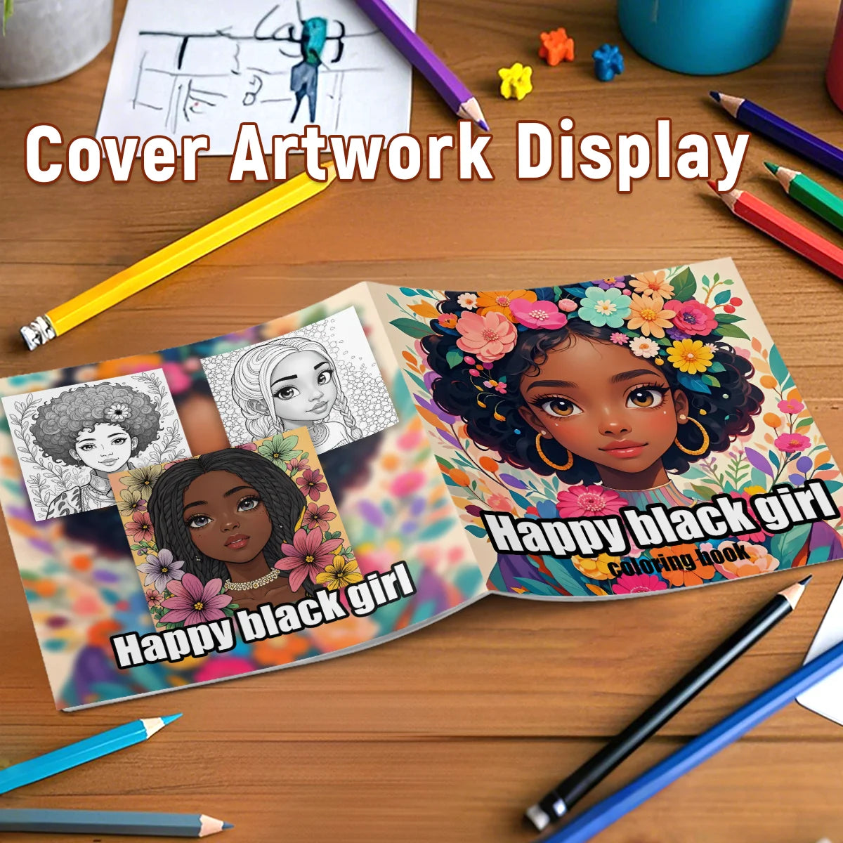 Black Beauty Coloring Book - Thick Pages for Creative Expression, Perfect for Dark-Skinned Girls