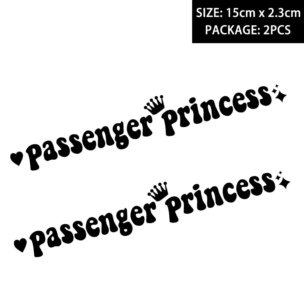 Passenger Princess Reflective Moto Stickers Decor Motorcycle Scooter Auto Body Head Windshield Tank Fender Accessories Decal