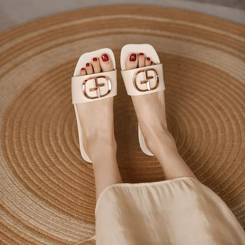 Slipper for Women 2023 Summer New Beach Shoes Slippers  Women Flat Non-slip Sandales Femmes été  Slides Women