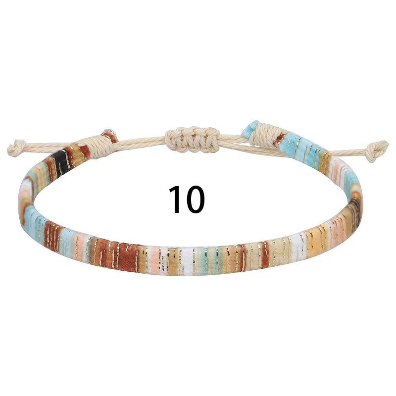 Anklets For Women Woven Fabric Foot Leg Bracelet Men Handmade Rope Braid Knot Beach Barefoot Weave Ethnic Boho Adjustable Charm