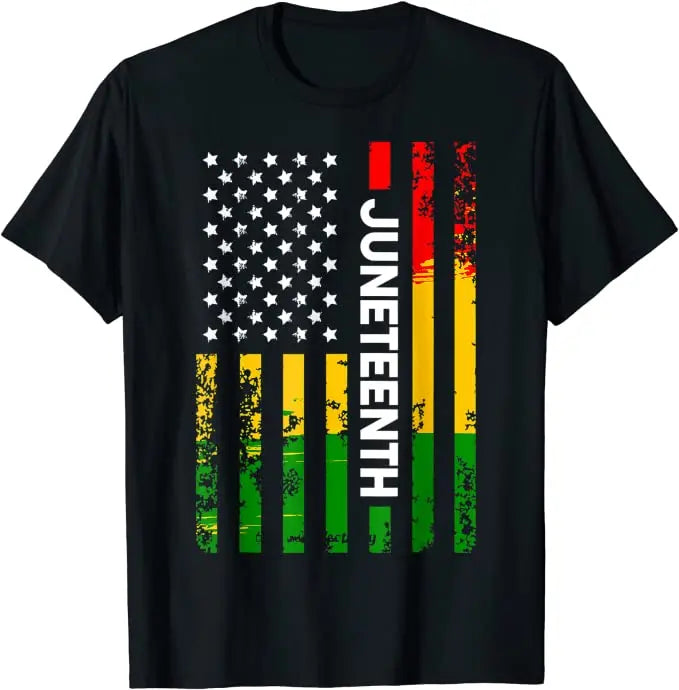 Juneteenth Blackity Heartbeat Black History African America T-Shirt Breaking Every Chain Since 1865 June 19 US Flag Tee Top