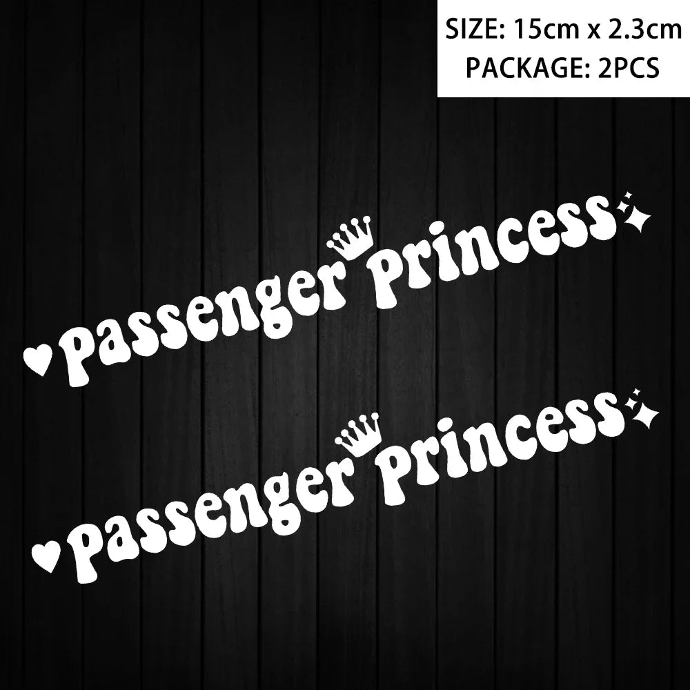 Passenger Princess Reflective Moto Stickers Decor Motorcycle Scooter Auto Body Head Windshield Tank Fender Accessories Decal