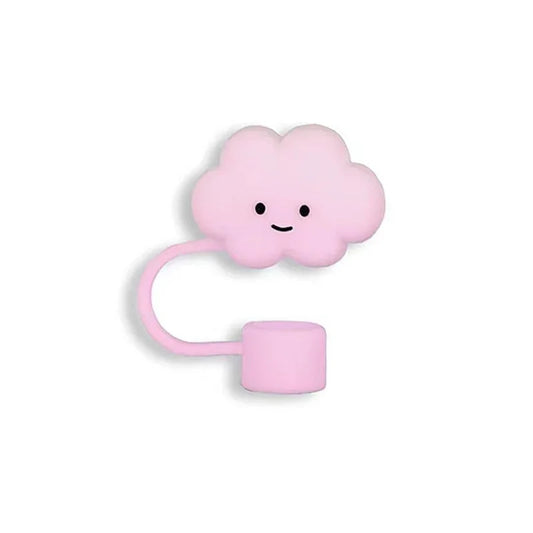 Cute Clouds Straw Covers Cap Reusable Silicone Straw Toppers For  Cup Leak-proof Dust Proof Straws Cover water bottle cover bag