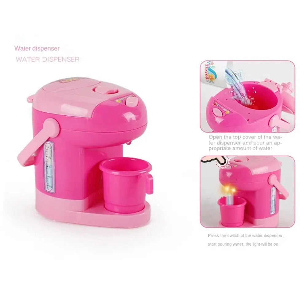 Children's Simulated Kitchen Play House Small Appliances Refrigerator Microwave Hair Dryer Coffee Machine Electric Kettle Toys