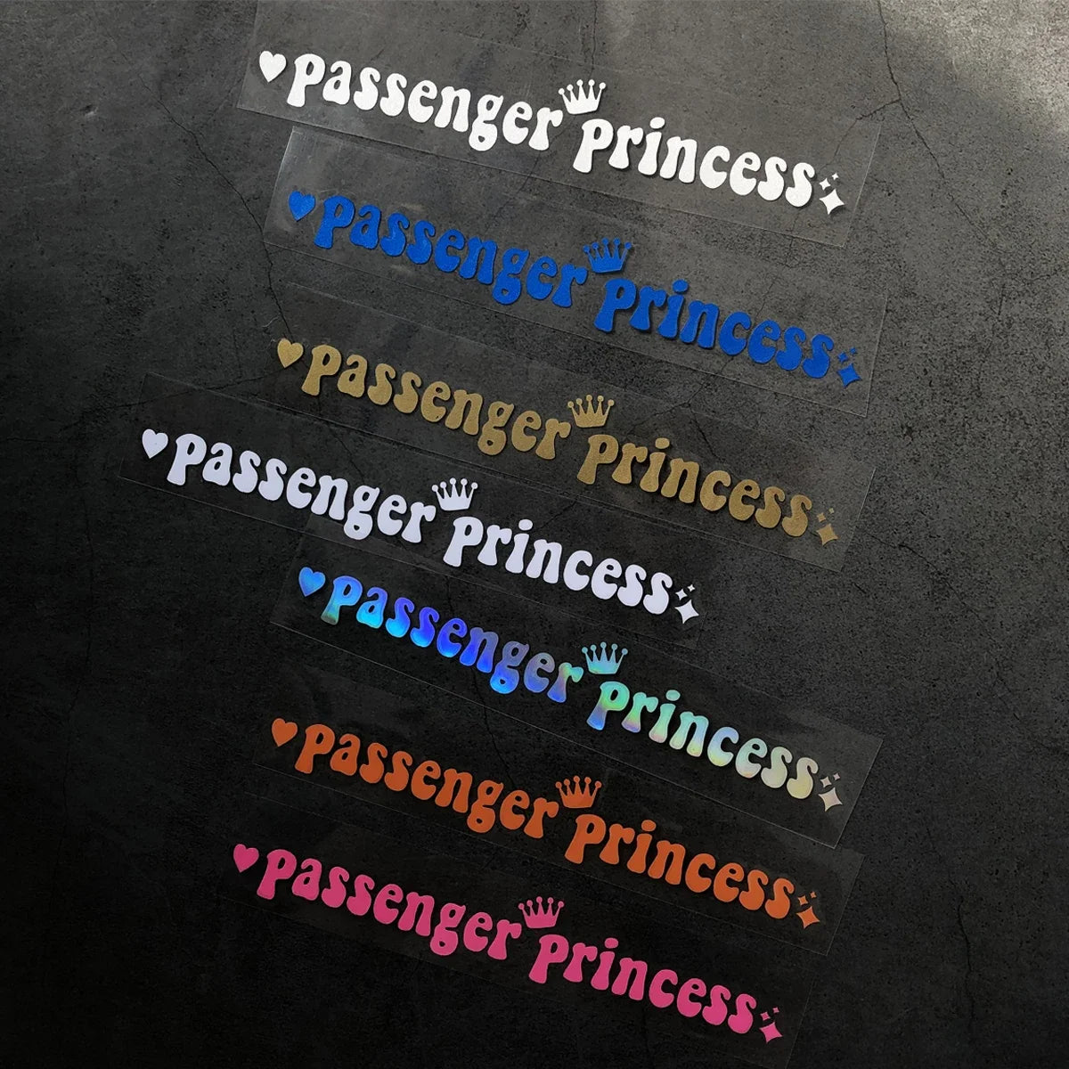 Passenger Princess Reflective Moto Stickers Decor Motorcycle Scooter Auto Body Head Windshield Tank Fender Accessories Decal