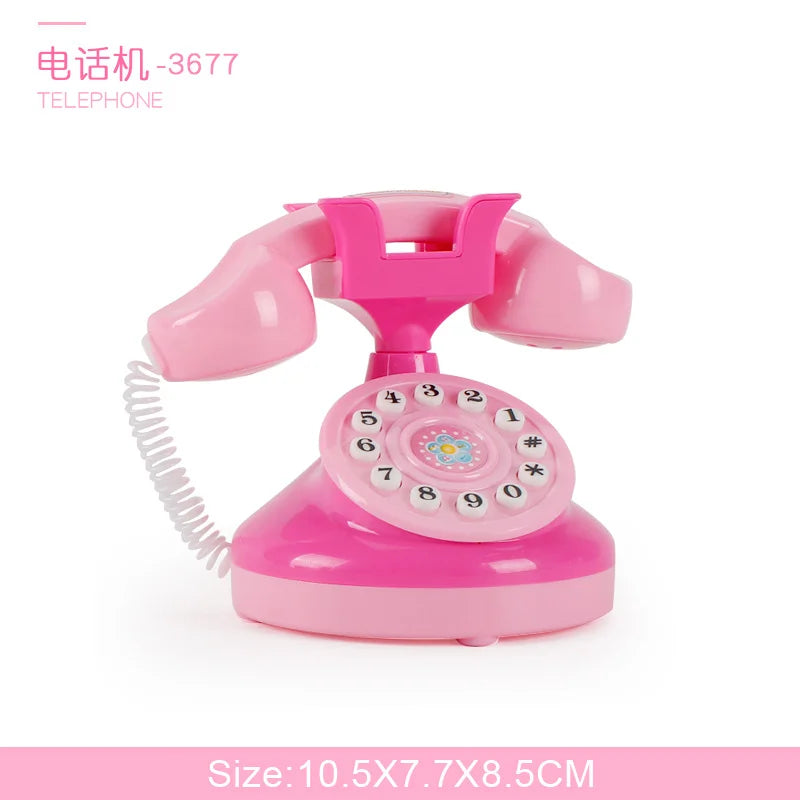 Children's Simulated Kitchen Play House Small Appliances Refrigerator Microwave Hair Dryer Coffee Machine Electric Kettle Toys
