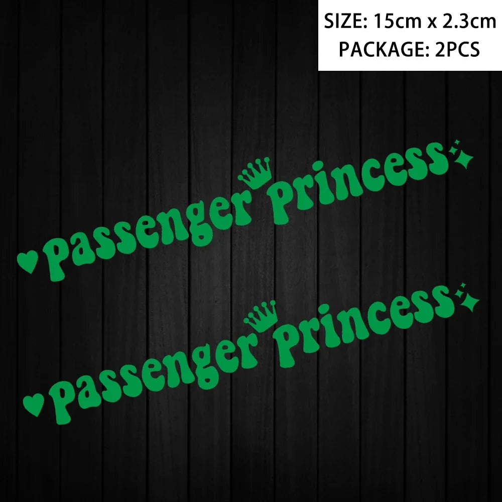 Passenger Princess Reflective Moto Stickers Decor Motorcycle Scooter Auto Body Head Windshield Tank Fender Accessories Decal